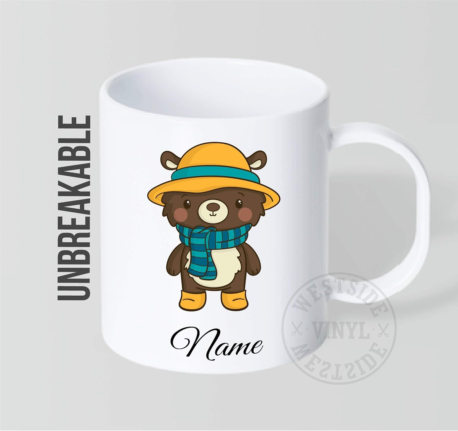 childrens plastic name mugs