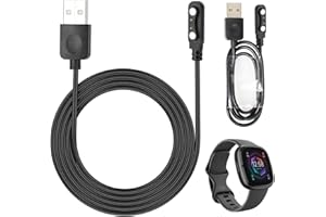 BaiWeiDun Smart Watch Charger Cable, Universal Magnetic SmartWatch Accessories Charger Cable 2 Pin Cord, Charger Contact pin 