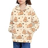 Suhoaziia Girls Casual Pullover Hoodies Hooded Sweatshirts Tops Blouse with Pocket Age 6-16