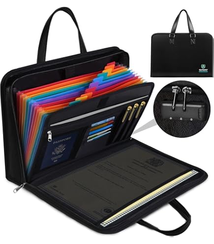thumbnail image 2 of Accordion File Organizer, 12 Pocket Expanding File Folder With Multi 2 of 12