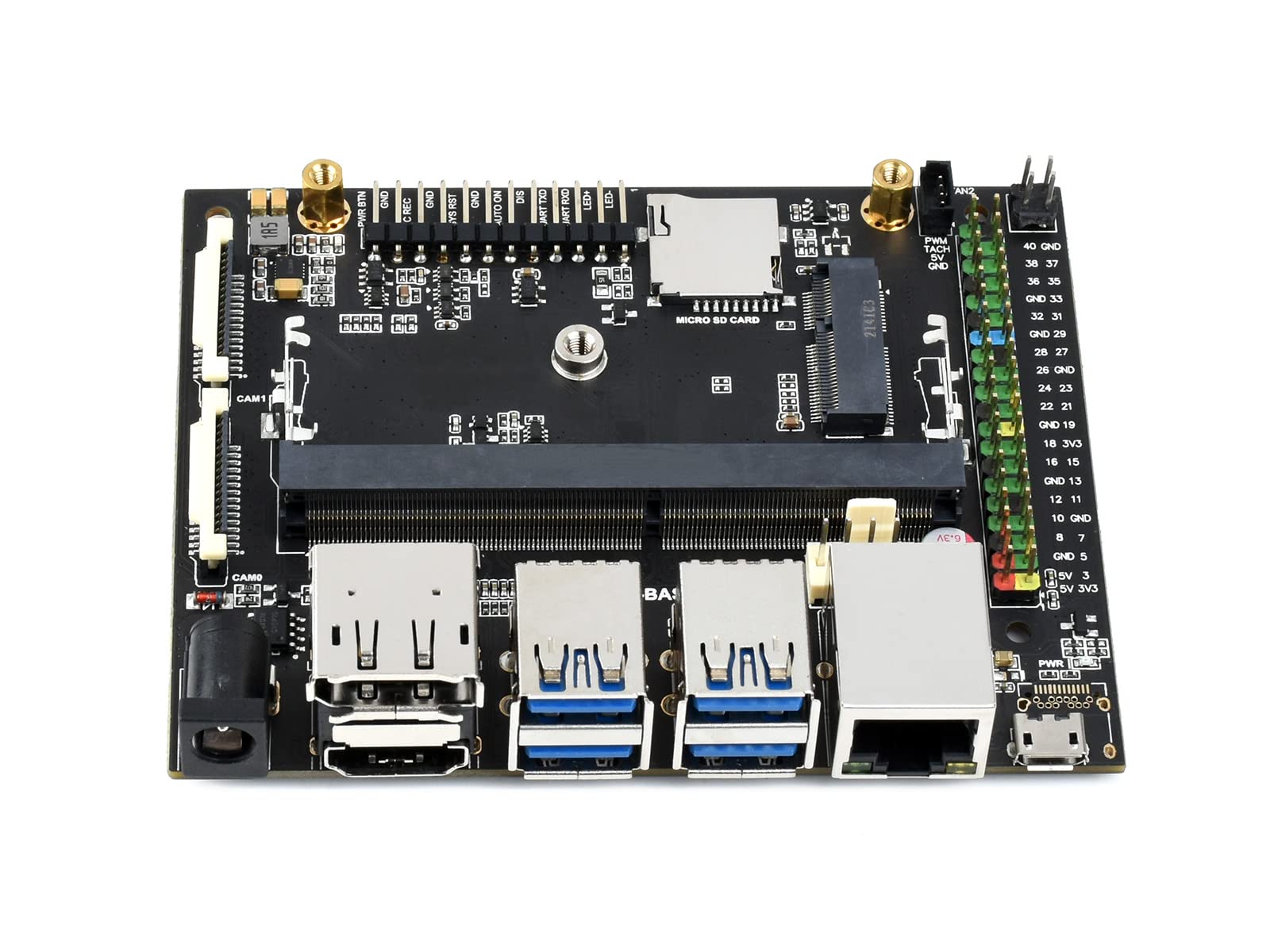 Waveshare Jetson-IO-Base-A Carrier Board Jetson Nano Development/Expansion Kit Alternative Solution of B01 Kit Compatible with Both Jetson Nano and Jetson Xavier NX Only Carrier Board