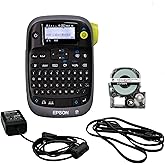 LABELWORKS Epson LW-PX300ADPT Industrial Label Maker for Office with Adapter – Sticker Labels, Magnetic Label Compatible, Only Uses 203 and 205 Shrink Tubes, Label Printer & Adapter