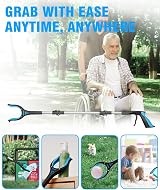 Kekoy 36 Inch Litter Pickers 2 Pack Extra Long Reach Grabber for Elderly Sky view 4