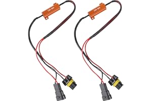 DIITAO 2pcs HB4 Load Resistors Adapter Load Resistor Kits Relay Harness Adapter Load Resistor for Fog Lights Flashing Error Code Anti Hyper Flash (HB4 9006 50W)