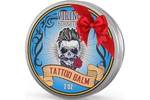 Viking Revolution Tattoo Care Balm for Before, During & Post Tattoo Safe, Natural Tattoo Aftercare Cream Moisturizing Lotion to Promote Skin Moisture, Skin Moisturizer, (2oz,1 Pack)