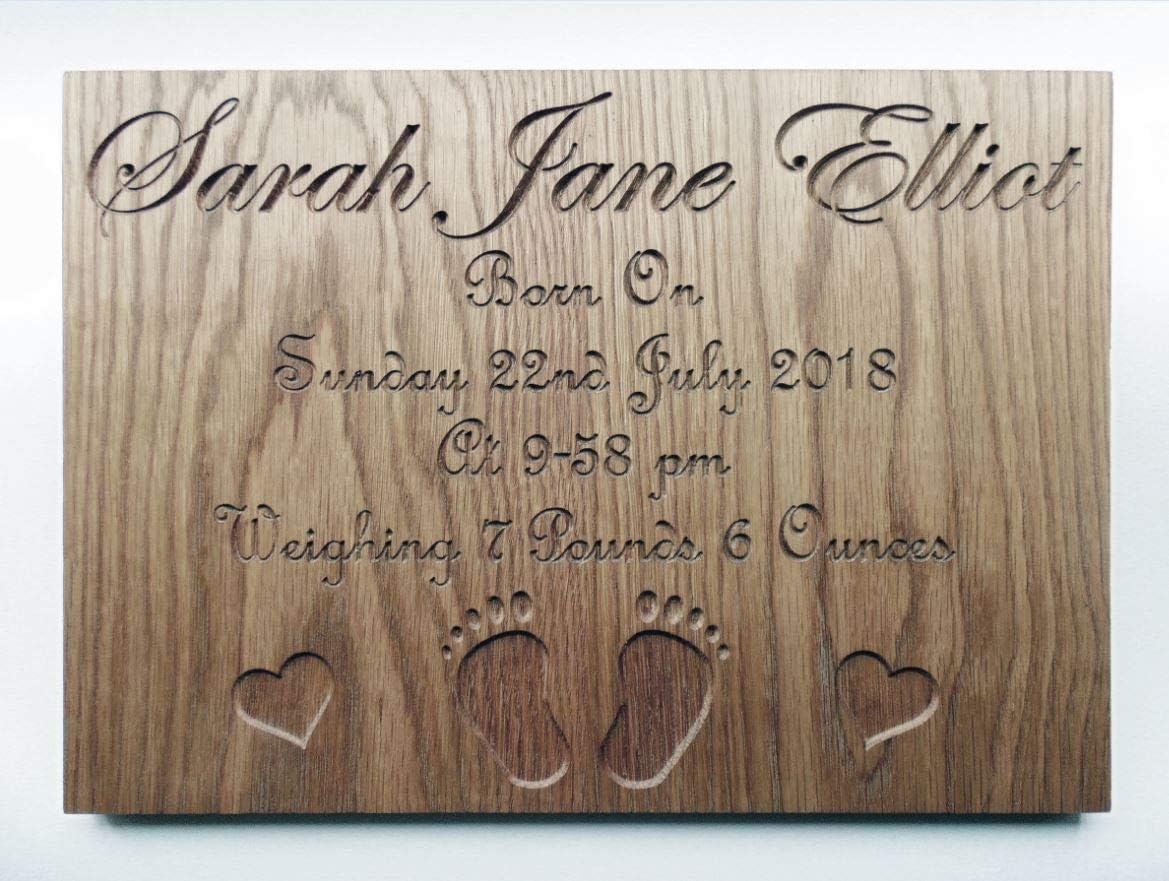 Personalised Birth Plaque
