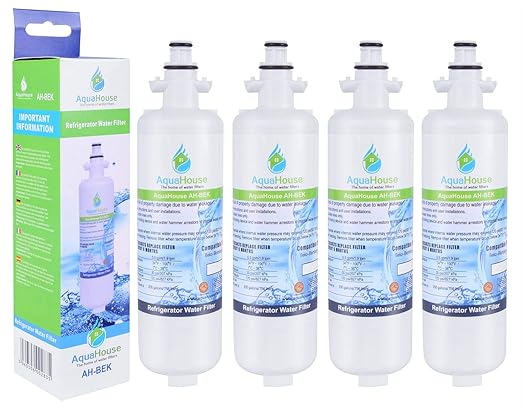 4x AquaHouse AH-BEK Filtro de agua de nevera para Beko 4874960100 ...