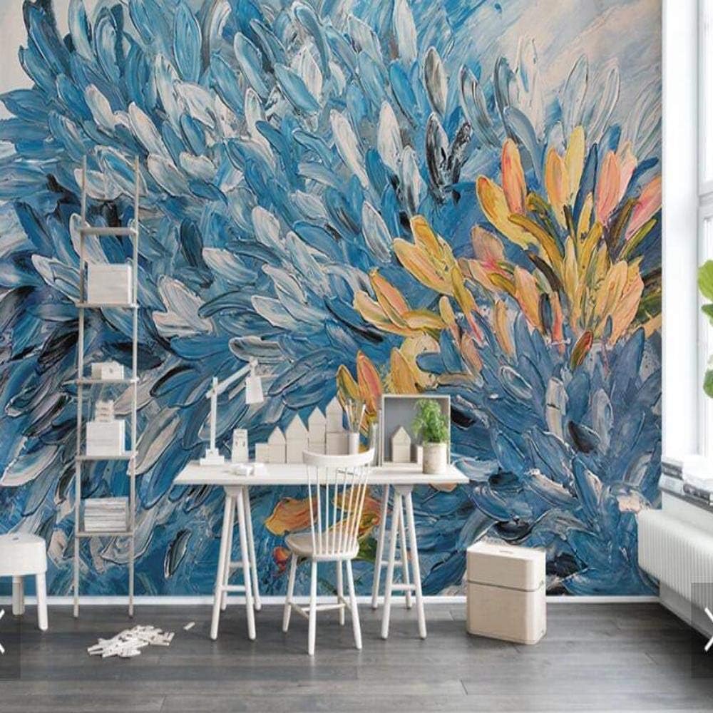 3d Creative Abstract Blue Feather Wall Mural Wallpaper Printed Photo Wall Paper Rolls Contact Paper Wallpapers Papel De Parede 260x180cm Amazon Co Uk Diy Tools Creative and unique wallpaper for android and iphones, visit for more wallpapers. amazon uk