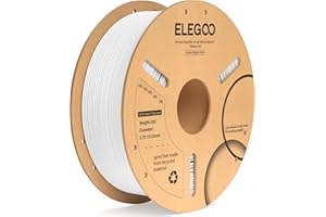 ELEGOO Filamento PLA+ 1,75 mm 1KG Blanco, Filamento PLA Plus para Impresora 3D, Precisión Dimensional +/- 0,02 mm, Carrete Filamento 3D, para Mayoría Impresoras 3D FDM