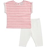Splendid girls Boardwalk Stripe Short-sleeve Top and Capri Legging Pant Set
