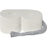 Lependor 72 Pack White Paper Eye Masks, Plain Masquerade Mask DIY Blank Masks Decorate for Costume Party, Halloween Party - 72 Packs