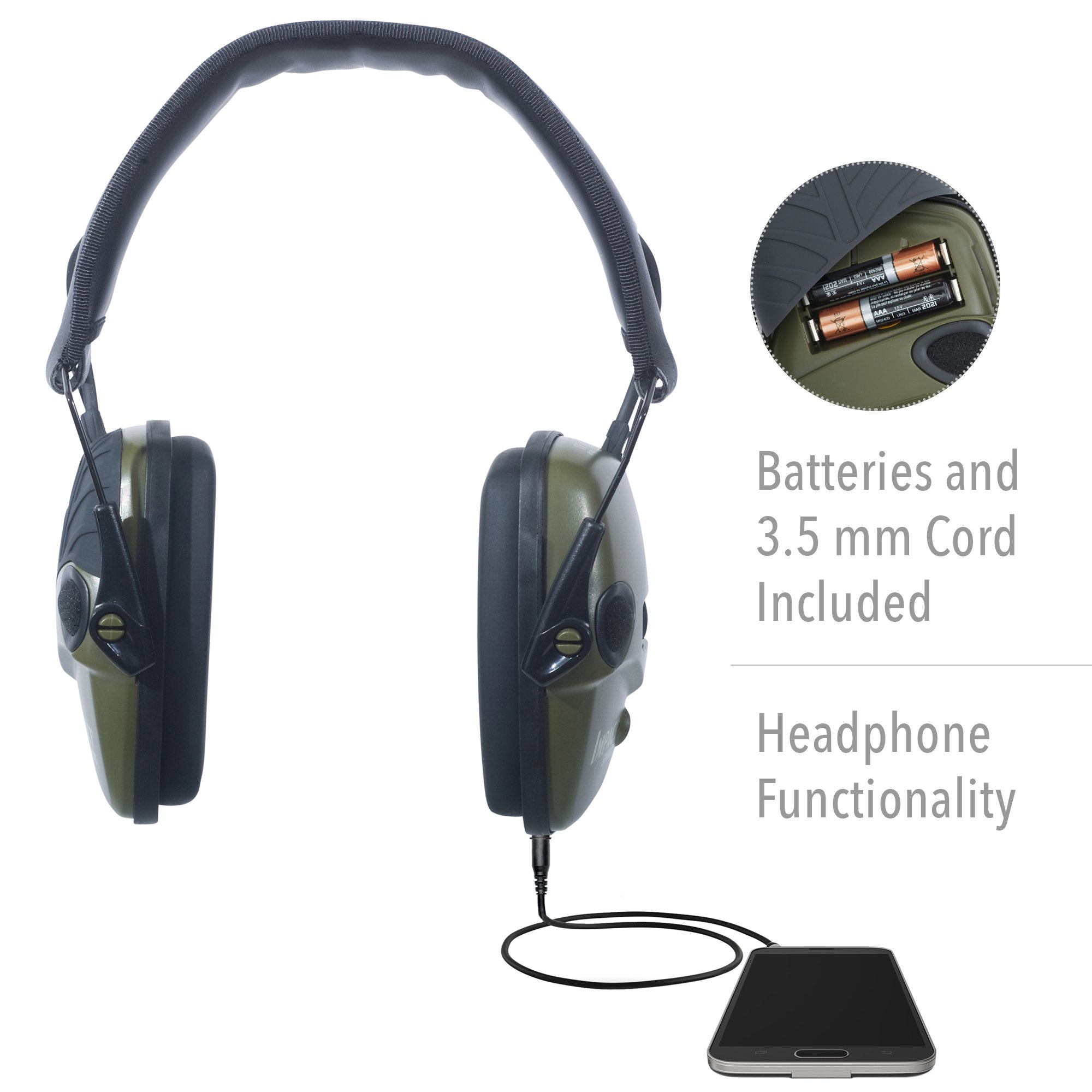 Howard Leight by Honeywell Impact Sport Sound Amplification Electronic Shooting Earmuff, Classic