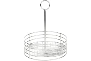 GET G.E.T. Stainless Steel Round Condiment Caddy - Table Caddies Collection, 7.5