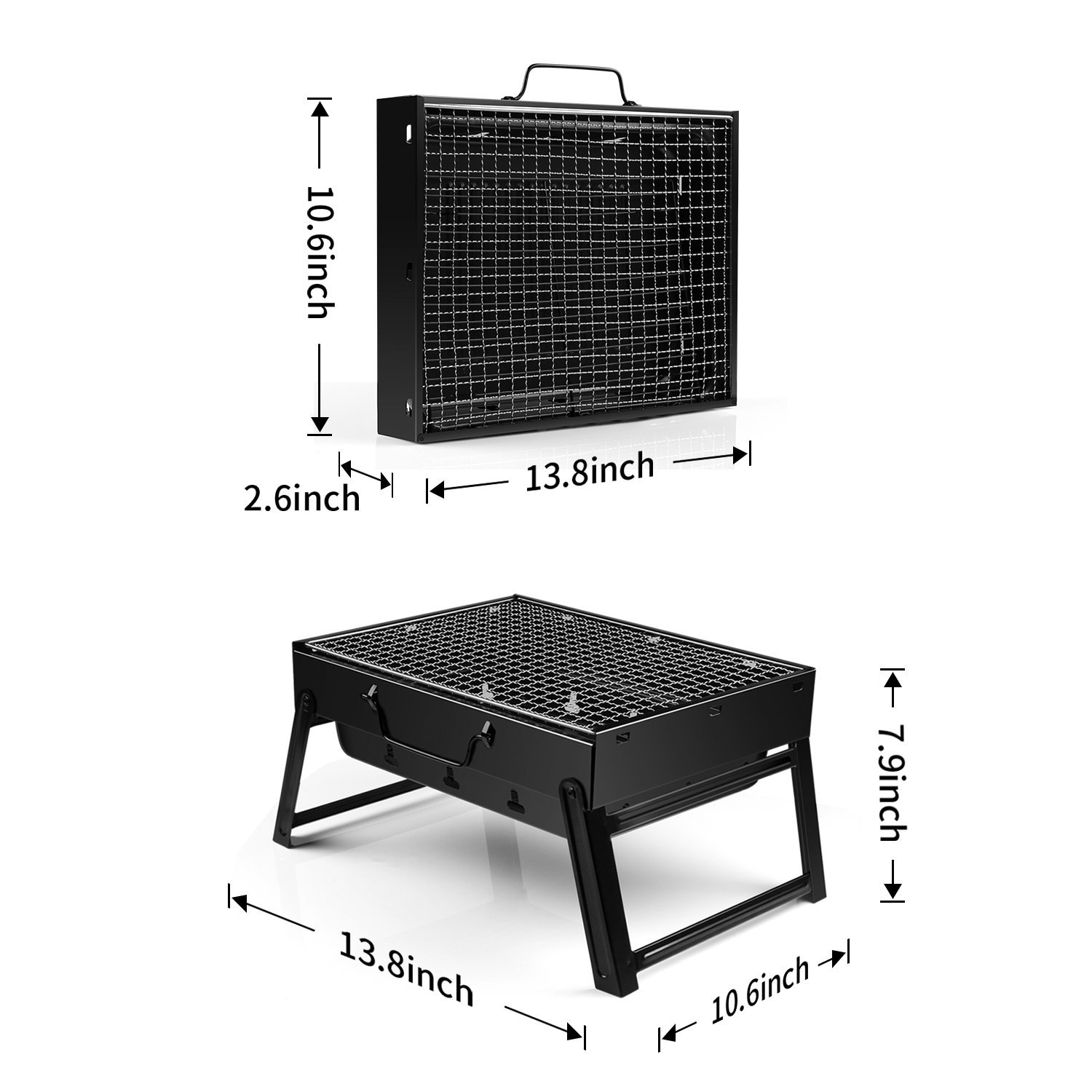 morpilot Portable Barbecue Grill stainless steel Charcoal smoker char broil BBQ pit grill for ourdoor camping