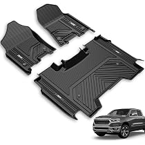 3W Floor Mats Fit for 2019-2024 Dodge Ram 1500 Crew Cab New Body ...