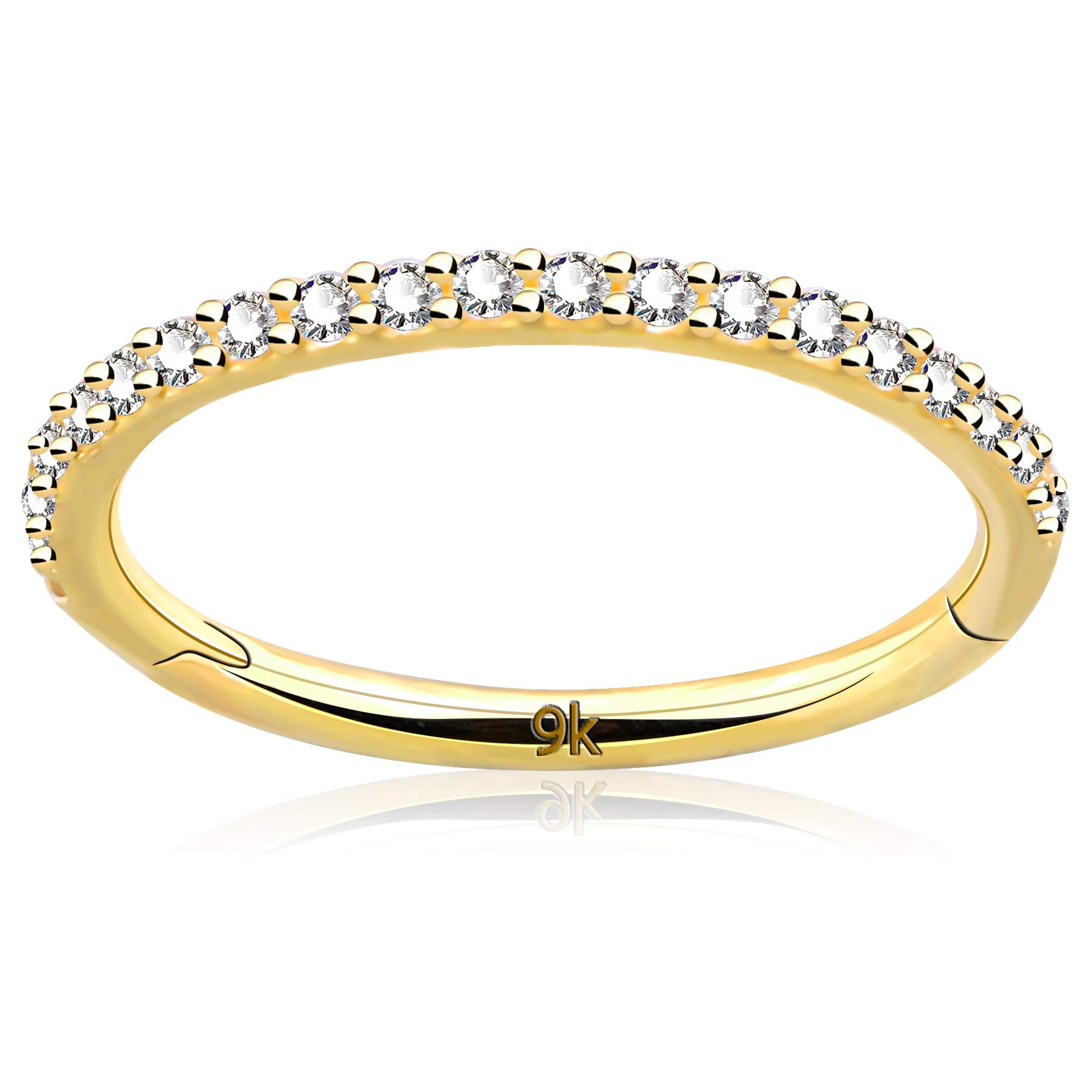 Oufer Helix Earrings 16G 9K Solid Gold Cartilage, Hoop Rings CZ Line, Helix, Daith Rook Conch, Piercing Earring Jewellery Nose Hoop Ring