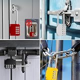 ZHEGE Long Shackle Padlock 4-Digit Combination 2 Pack Black Outdoor view 5