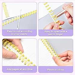 16 PCS Comb Binding Spines, Plastic Spiral Binding