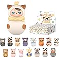 POP MART PUCKY Roly-Poly Kitty Series Figures, 16PCs PUCKY Blind Box Figures, Random Design Action Figures Collectible Toys Home Decorations, Holiday Birthday Gifts, Whole Set
