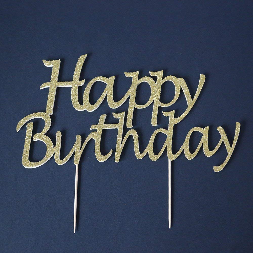 Birthday Party Cake Topper Decoration. Cake Decoration. All Glitter