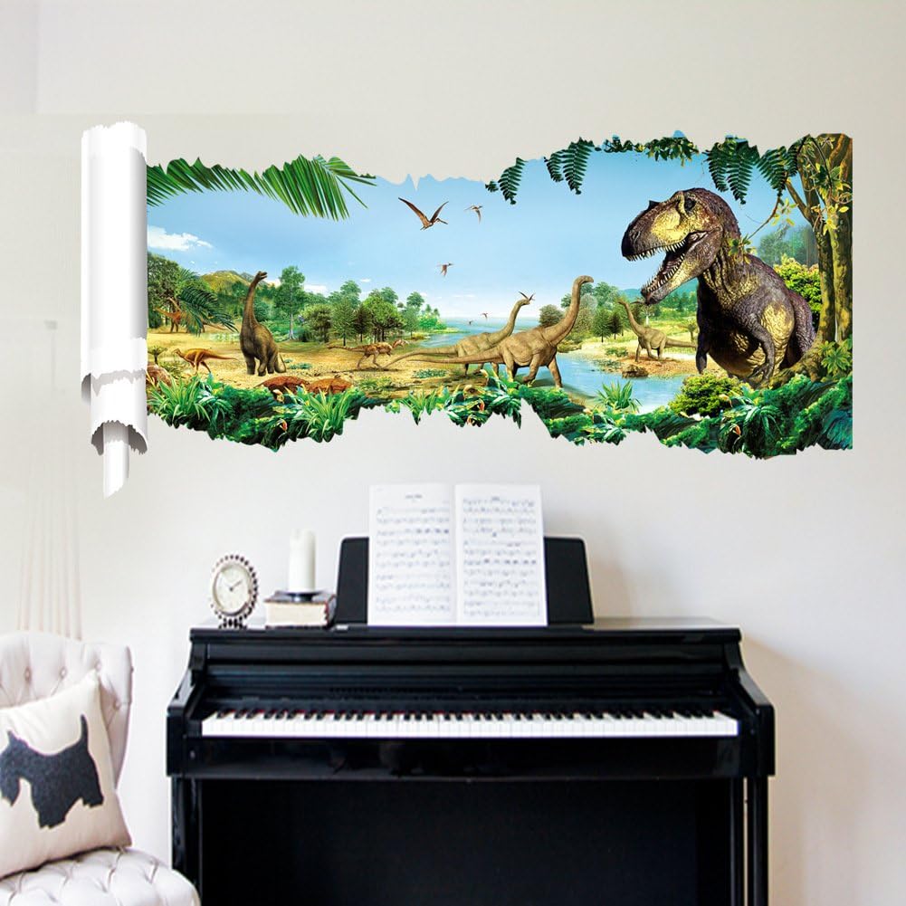 3D Removable Wall Mural for Home Decor - The World of Dinosaur 2 - Image 4