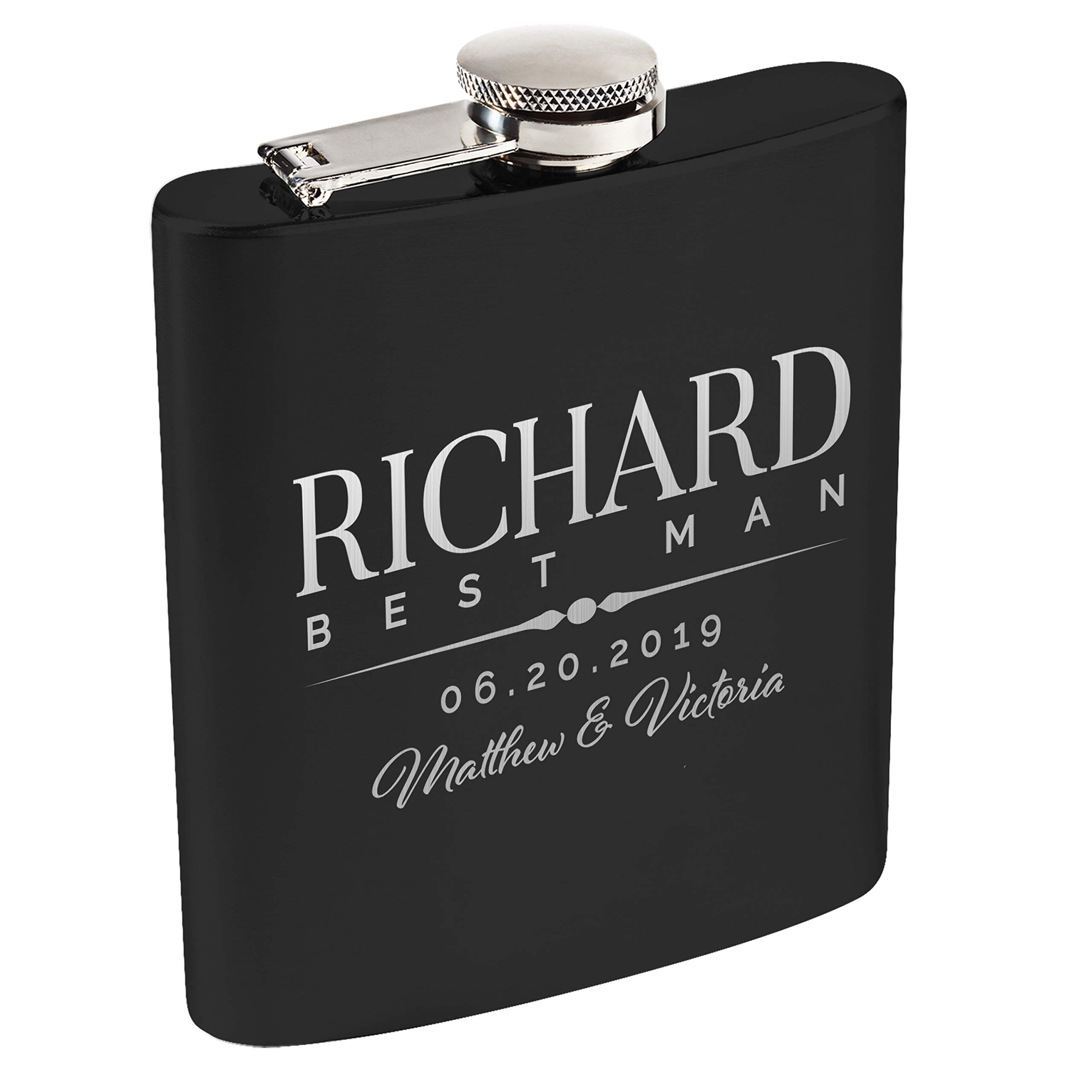Personalized Flask For Wedding Groomsmen Gift, Customized Flask Set