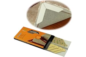 BOWERBIRD Rug Grippers - Anti Curling and Non Slip Rug Gripper. Flatten Rug Corners, Stop Sliding - Ideal Alternative to Rug Pad, Carpet Tape and Rug Tape for Hard Floors