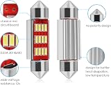 BROTOU 41mm Festoon LED Car Bulb 6pc 180LM Dome Interior License Plate Map view 2