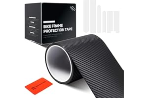 CNCLOL CNC Bike Frame Protection Tape,Bicycle Frame Protector Sticker-Frame Protection Paint Film 3m(4”x118”), Carbon Fiber Pattern Frame Guard Wrap for Mountain Bike/Gravel/MTB/Road Bike etc.