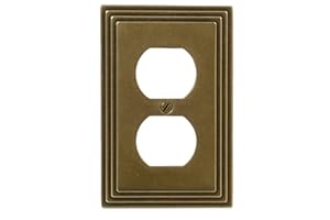 Amerelle 84DRB Steps Cast Metal Wallplate, Rustic Brass