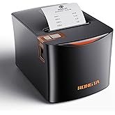 Rongta Thermal Receipt Printer, 80mm High-Speed POS Printer with Auto Cutter, 250mm/s, Ideal for Kitchen & Small Business, Compatible with Windows, Linux, MacOS