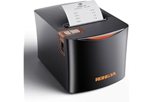 Rongta Thermal Receipt Printer, 80mm High-Speed POS Printer with Auto Cutter, 250mm/s, Ideal for Kitchen & Small Business, Compatible with Windows, Linux, MacOS