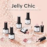 Modelones Gel Nail Polish Set 6 Colors Nude Pink Milky White Jelly view 9