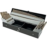 BeHappy 115Pcs Cobalt Drill Bits Set, High Speed Steel, 135 Degree Tip, Twist Jobber Length Drill Bit Kit for Hardened Metal, Plastic and Wood with Metal Indexed Storage Case, 1/16"-1/2"