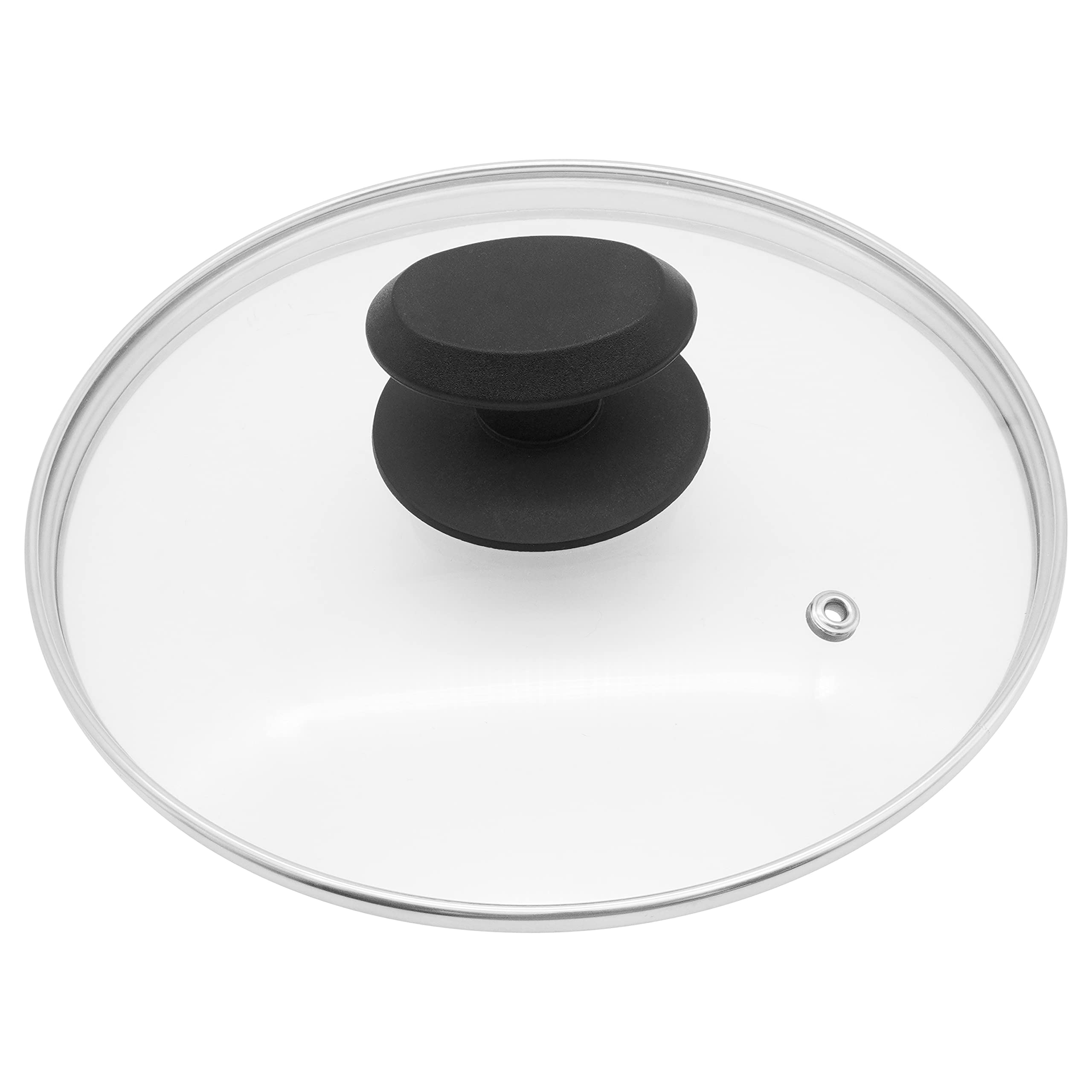 B&F Tempered Glass Saucepan Casserole Frying pan Lid (14 cm, 16 cm, 18 cm, 20 cm, 22 cm, 24 cm, 26 cm, 28 cm, 30 cm, 32cm,) Replacement Lids for Pans and Pot, (18 cm)