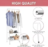 Youyijia Small Clothes Rail 60x36x151cm White Heavy Duty Metal Rack view 3