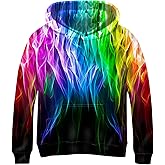 Linnhoy 3D Digital Printed Kids Hoodies for Boys and Girls Sweatshirts 6-15 Years