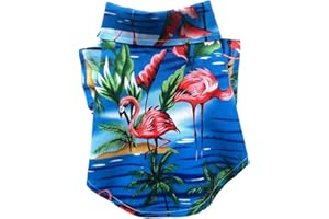MaruPet Dog Hawaiian Shirt NewStyle Summer Beach Vest Short Sleeve Pet Clothes Dog Top Floral T-Shirt Hawaiian Tops Dog Jackets Outfits for Small Dogs Breeds Cats