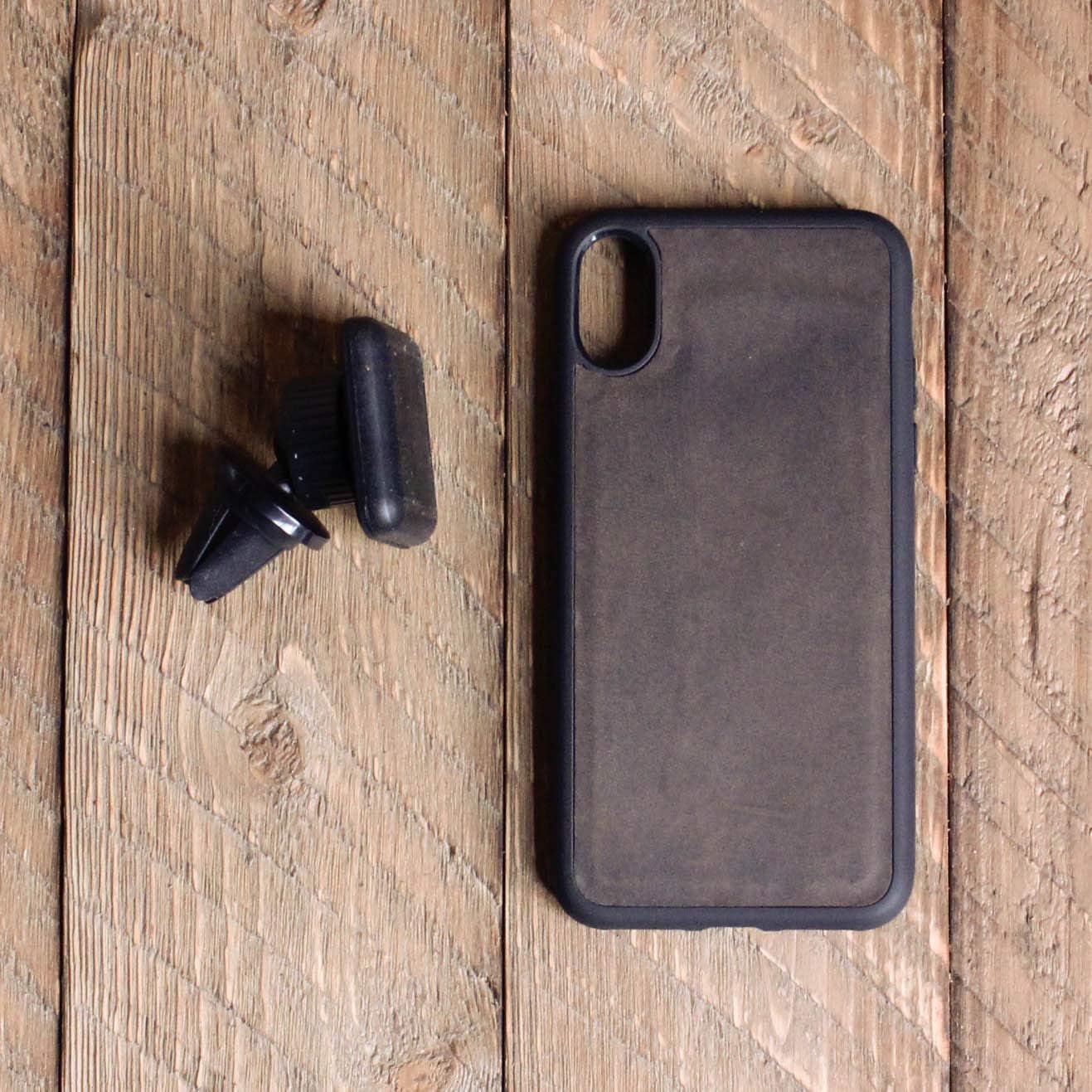 Leatherback iPhone Case with Magnetic Car Mount/Holder - iPhone 6/6S/7/8/6 Plus/6S Plus/7 Plus/8 Plus/X/XS/XR/11/11Pro/11ProMax - Parion