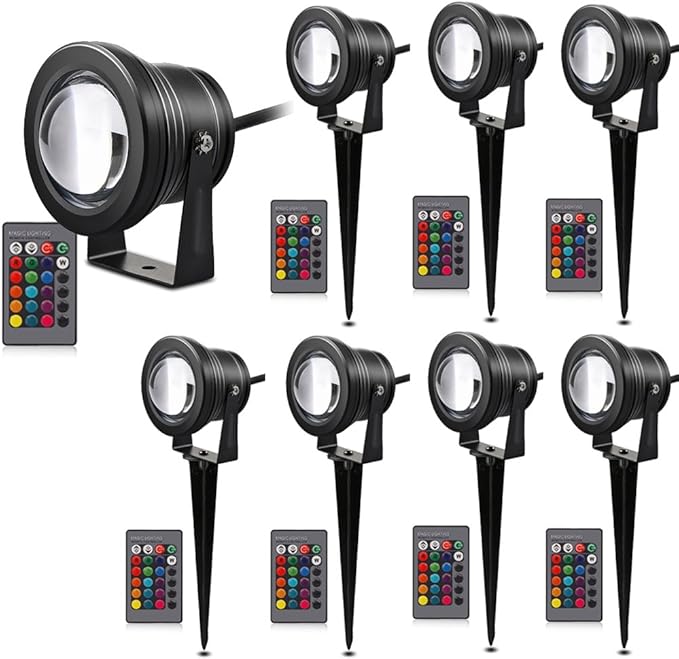 Low Voltage Led Landscape Lights, Abedoe 10W 12V RGB Outdoor Decorative