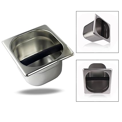 XLKJ Edelstahl Ausklopfbehälter,Kaffee Espresso Abschlagbehälter Abklopfbehälter Werkzeug