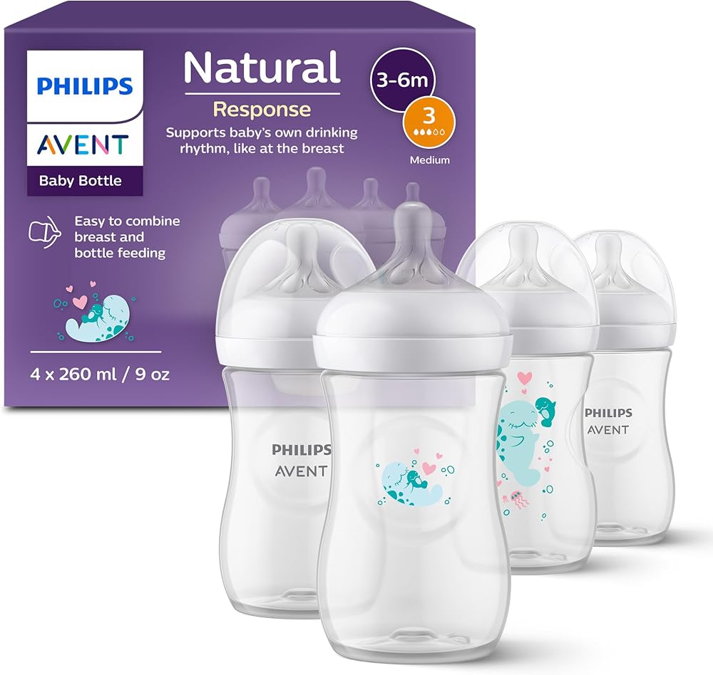 Philips Avent Natural Response Gift Set 4 Bottles 260 ml 1 m+ T3 Teats SCY903/61