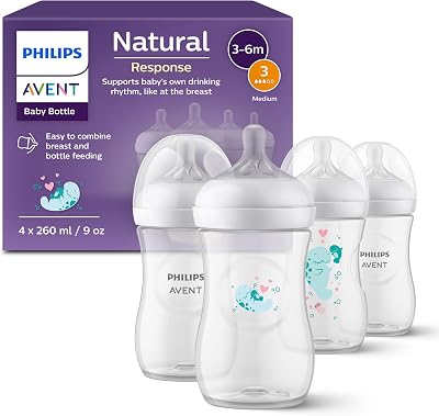 Philips Avent Natural Response Gift Set 4 Bottles 260 ml 1 m+ T3 Teats SCY903/61