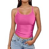Tank Tops for Women, Sleeveless Crop Tank Tops for Women, Ribbed Basic Tank Tops, Scoop Neck Going Out Tops Shirts