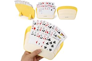 4 Pack Card Holders for Playing Cards - Card Holder for Kids Playing Card Holders for Adults Plastic Card Stand for Canasta, 
