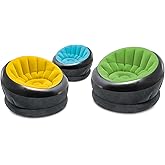 INTEX 68582EP Inflatable Empire Chair: Durable Outdoor Use – 2-PLY Laminate – Velvety Surface – Flocked Construction – Colors