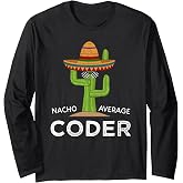 Funny Coding Computer Coder Programmer Graphic Long Sleeve T-Shirt