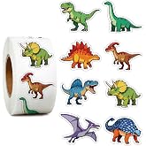 1000Pcs Dinosaur Stickers for Kids, 1.5 Inches Children Reward Stickers for Teaching Rewards, Dino Party Favourites，Potty Training, Boys Girls Teens Waterbottle Scrapbook Laptop Skateboard Computer