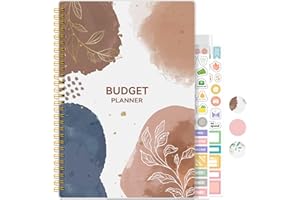 ARTAKE Budget Planner - Monthly Budget Planner Book with Expense Tracker Notebook, 7”x10”, Undated 12 Month Financial Organizer to Manage Your Money Effectively, Bill Organizer & Account Book, Brown
