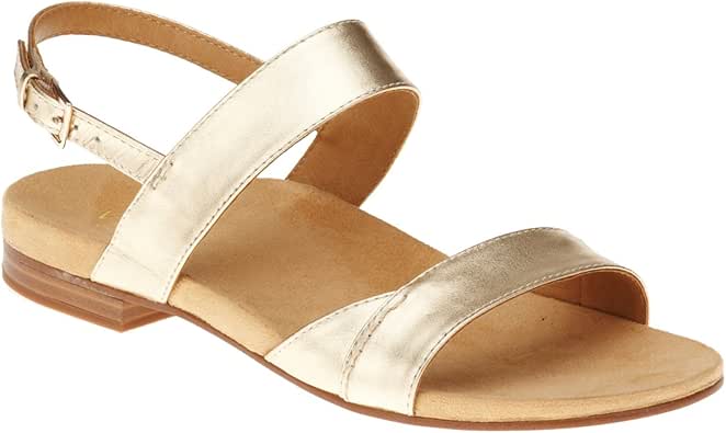 Amazon.com | Vionic Havana - Womens Heeled Slide - Orthaheel Gold - 5 | Shoes